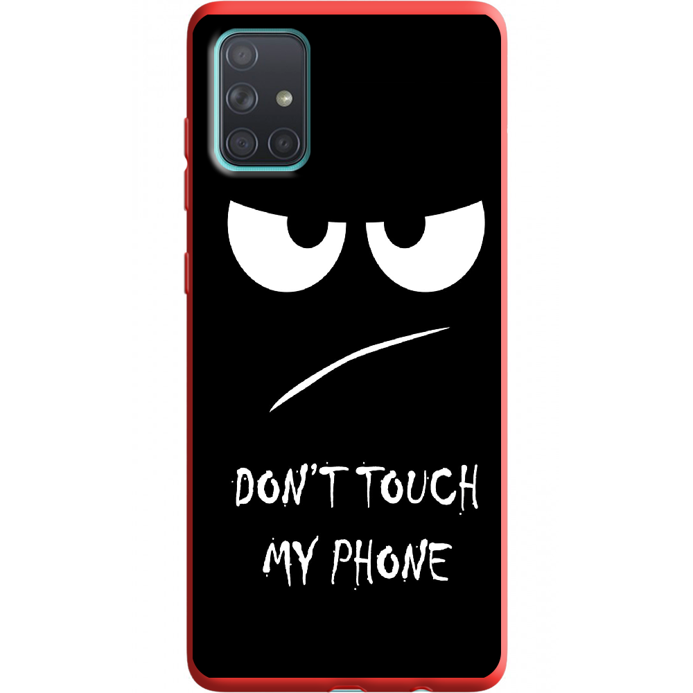 Чехол BoxFace Samsung A715 Galaxy A71 Don't Touch my Phone Красный силикон (38850-up535-38949)