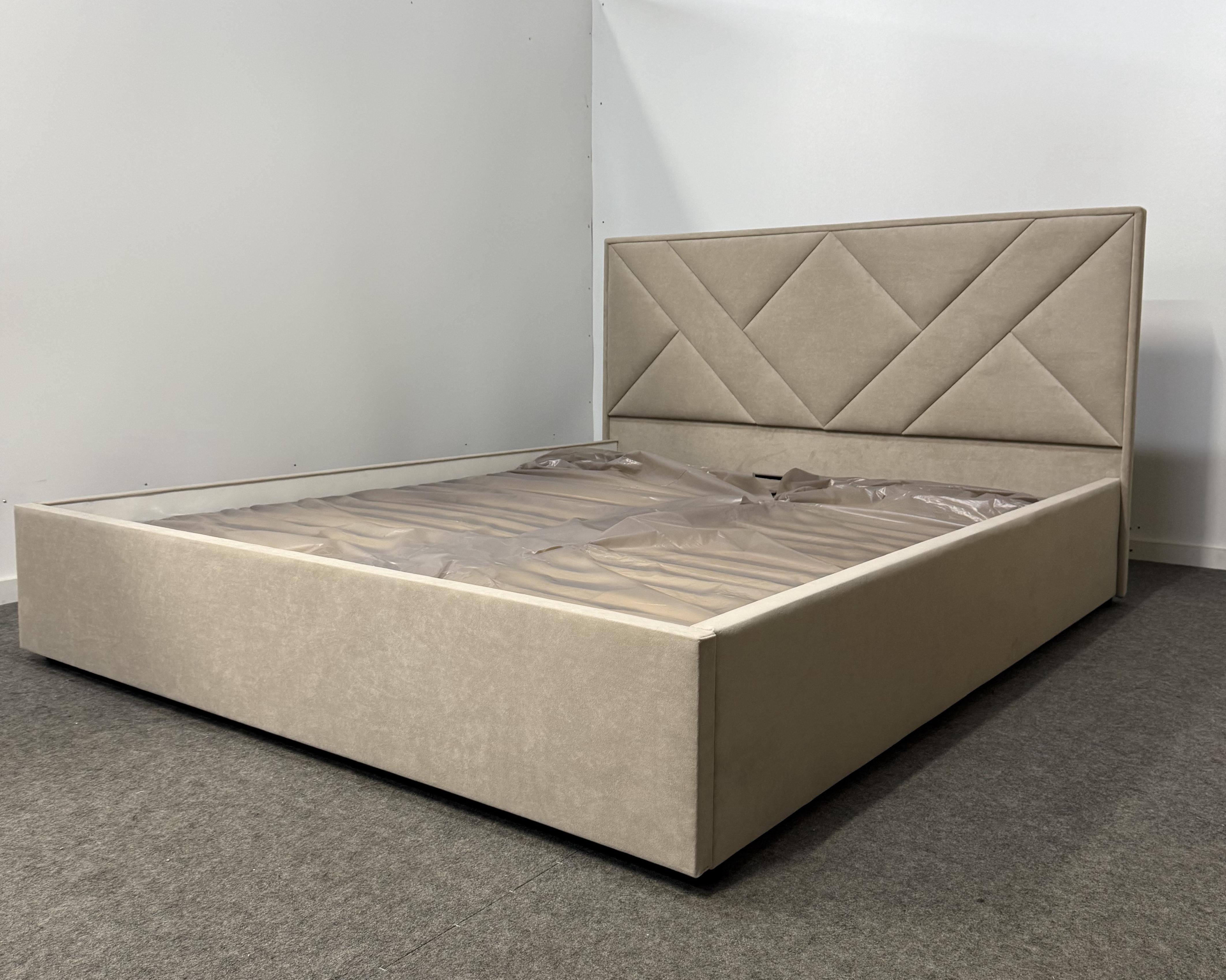 Кровать с подъемным механизмом ADS Mebli Гранд 120х200 см велюр Allure Бежевый (30765601) - фото 6 Кровать с подъемным механизмом ADS Mebli Гранд 120х200 см велюр Allure Бежевый (30765601) - фото 6