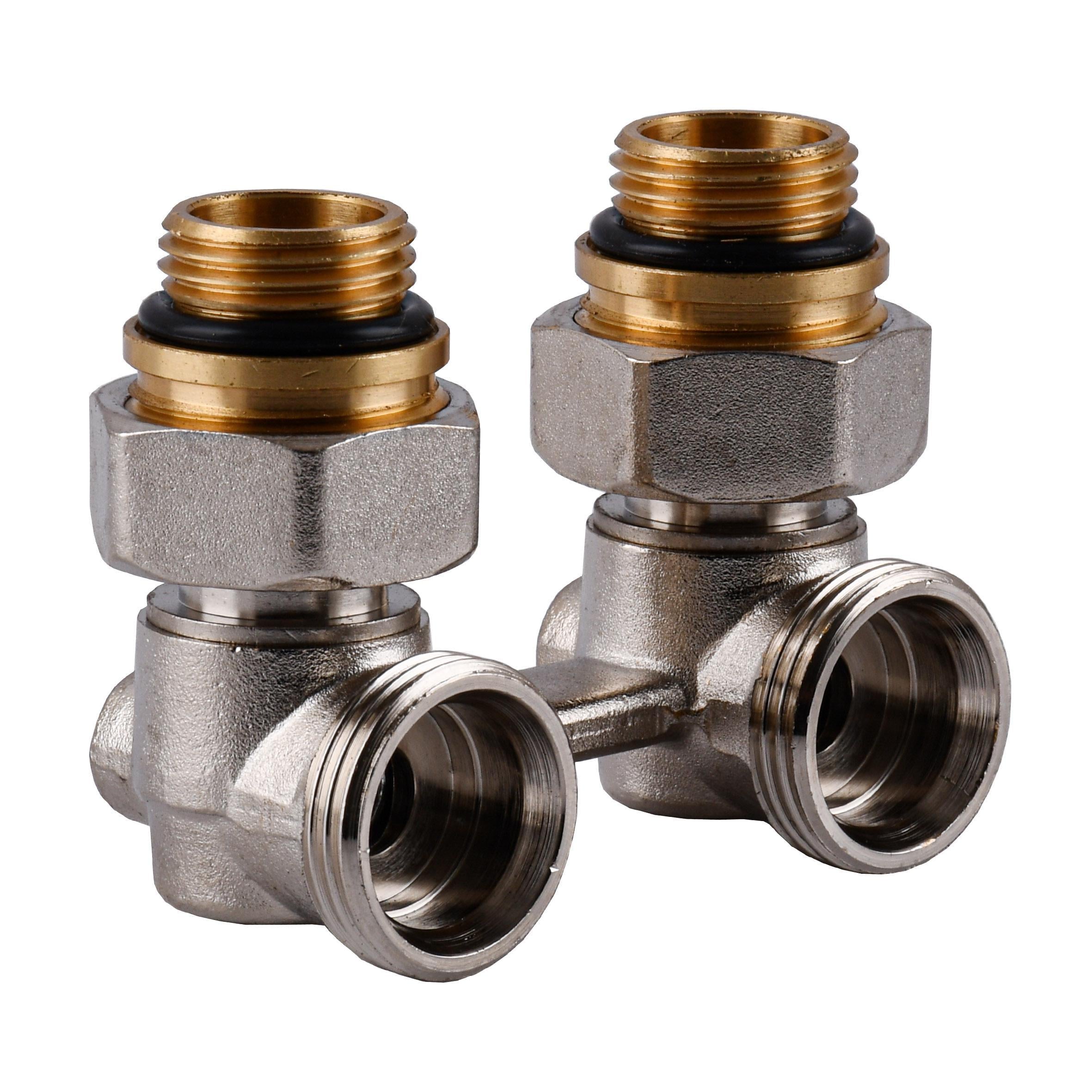 Узел нижнего подключения панельного радиатора SOLOMON NV 5102 угловой шаровой 3/4″ (000010945)