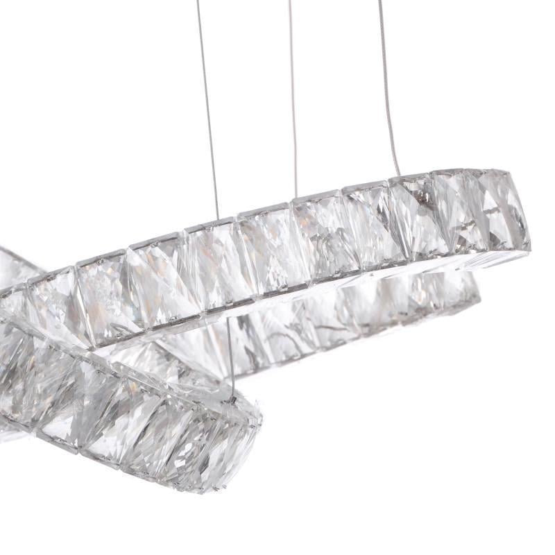 Люстра підвісна кришталева Brille LED 42W WW+NW+CW CH BL-365S/2 22-614 - фото 2
