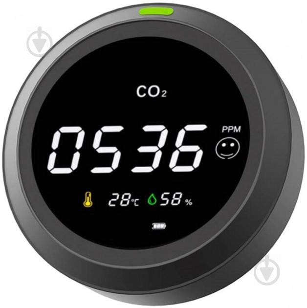 Термогигрометр с датчиком измерения CO2 SBTR Черный (PTH-5) Термогигрометр с датчиком измерения CO2 SBTR Черный (PTH-5)