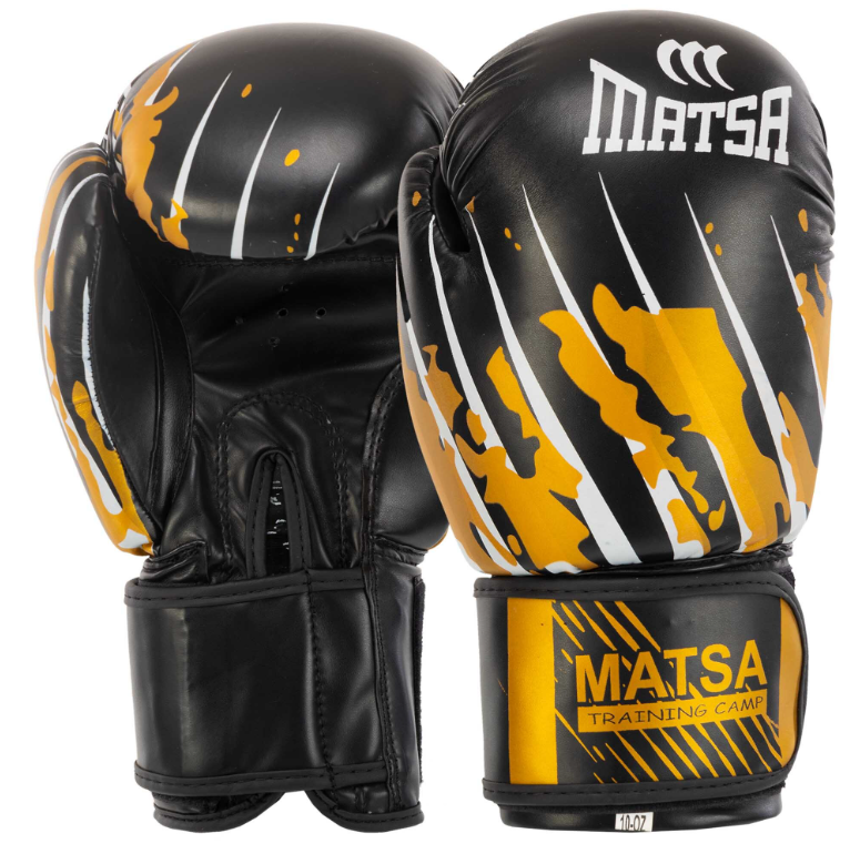 Перчатки боксерские PU MATSA MA-7300 12 унции Черный