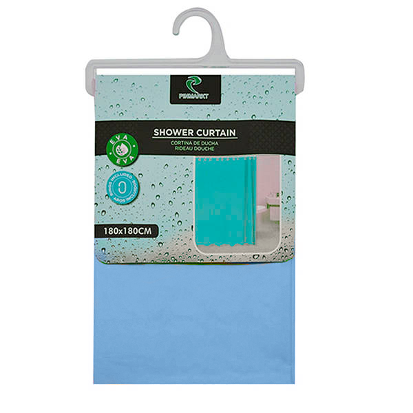 Штора для ванної кімнати Stenson R81774 PEVA 180x180 см Блакитний