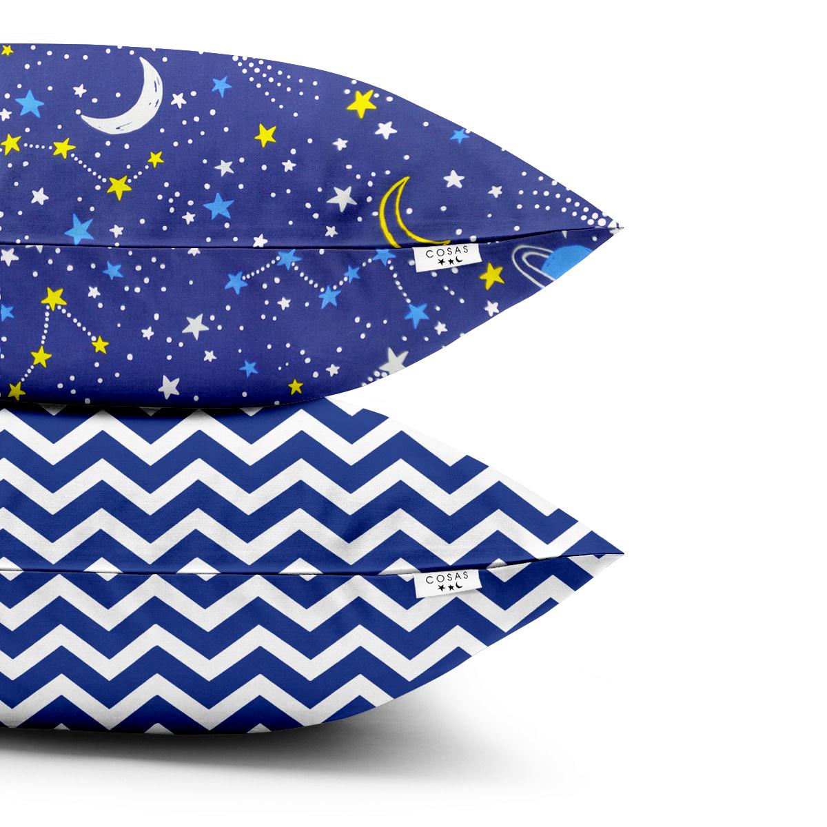 Набор наволочек Cosas Galaxy Zigzag Dark Blue 40х60 см 2 шт. (4822052043738)