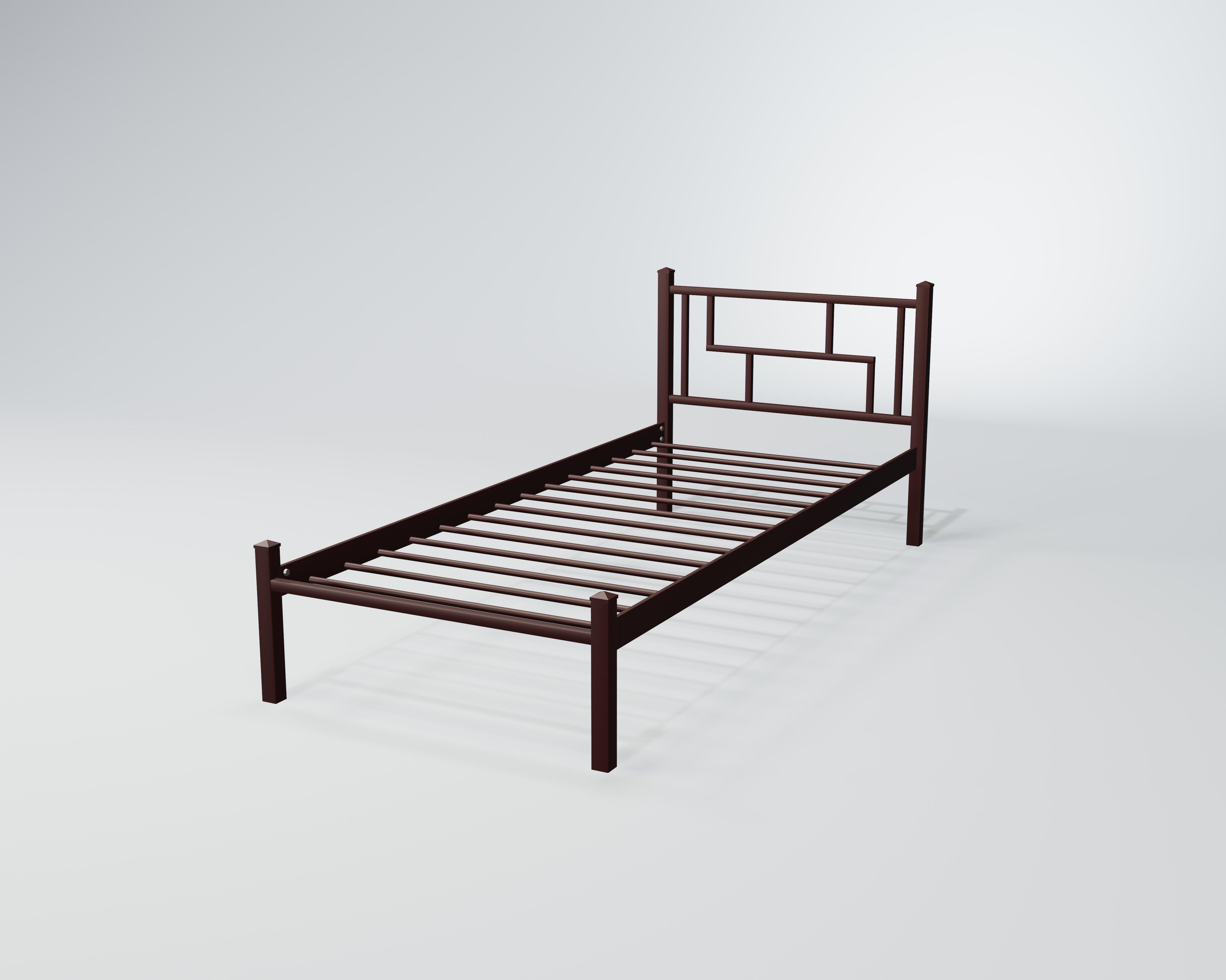 Кровать металлическая Амис Мини 80x200 см Бордовый