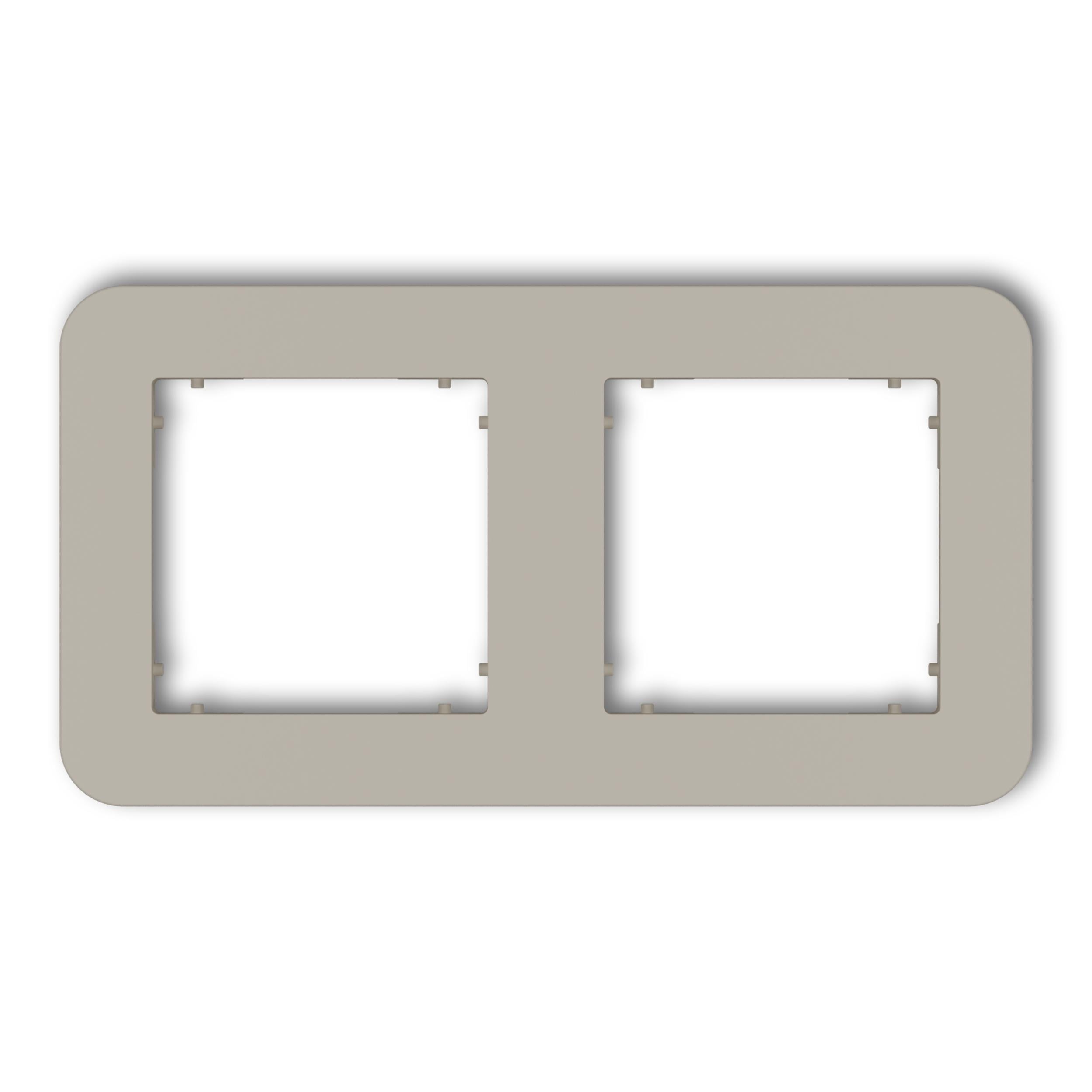 Рамка двойная универсальная закругленная Karlik Mini Taupe (60MRTZ-2)