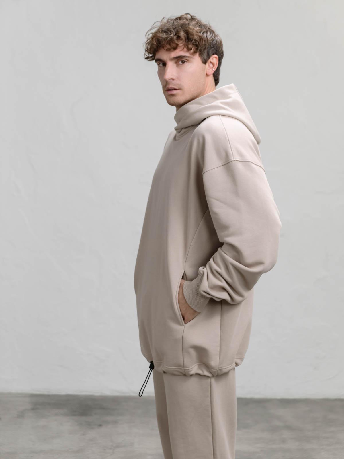 Худі чоловічий вільний FROMUS Onesize Темний беж (1122-19) - фото 5 Худі чоловічий вільний FROMUS Onesize Темний беж (1122-19) - фото 5