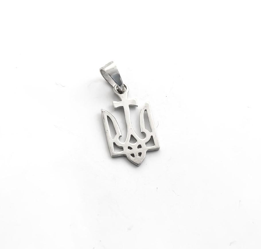 Кулон крест Maxi Silver 9077 Герб Украины (89077)