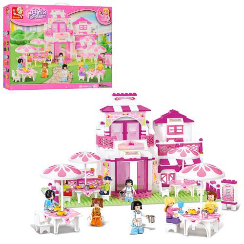 Конструктор дитячий Sluban Кафе фігурки персонажів 306 деталей (M38-B0150)