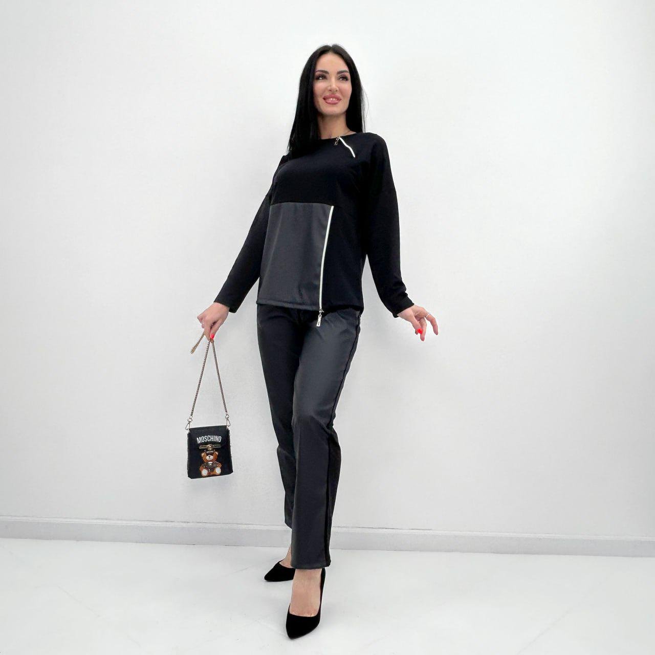 Костюм жіночий Skylar р. 50-52 Чорний (7958-фг) - фото 2 Костюм жіночий Skylar р. 50-52 Чорний (7958-фг) - фото 2