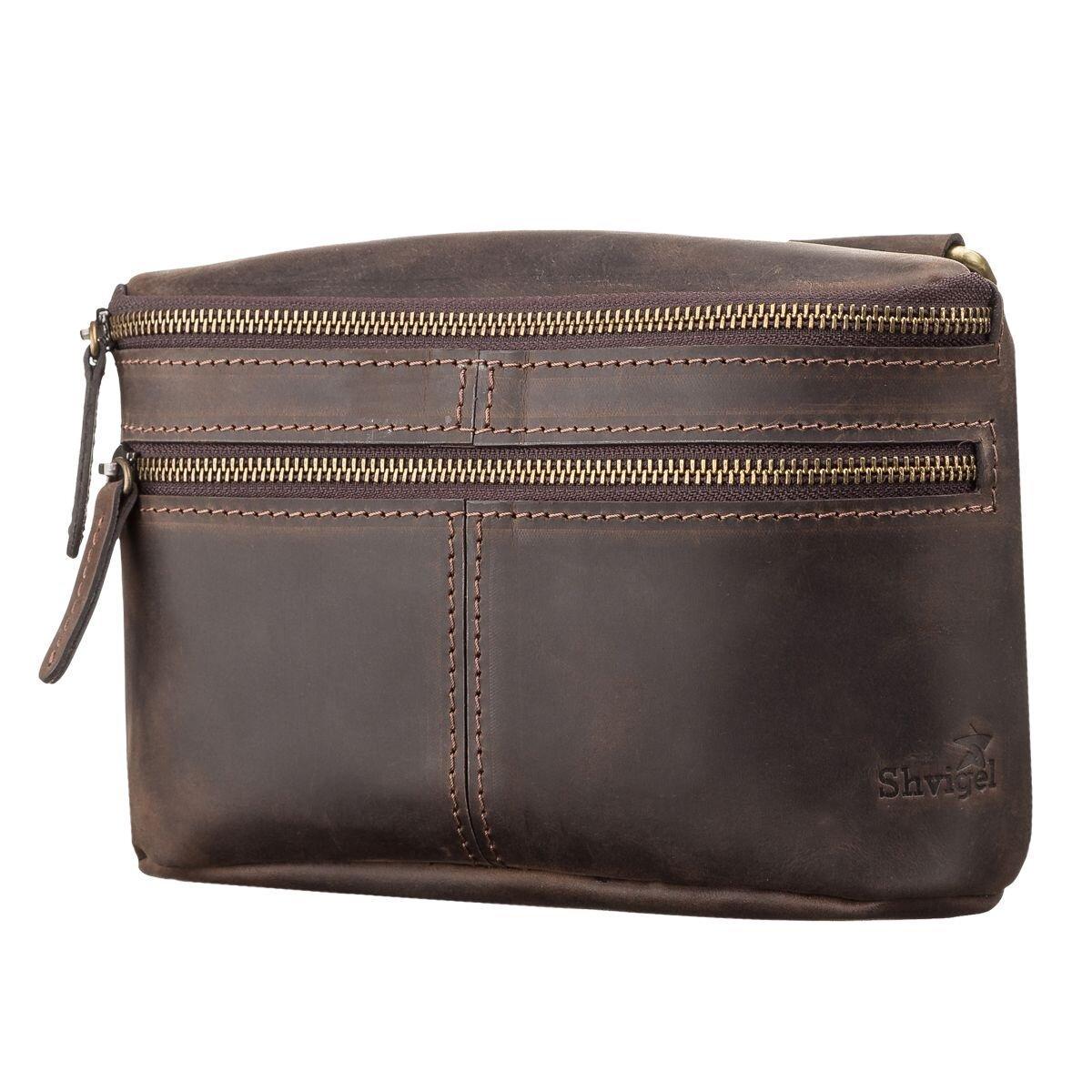 Сумка мужская SHVIGEL 11094 кожаная Коричневый (2533667457)