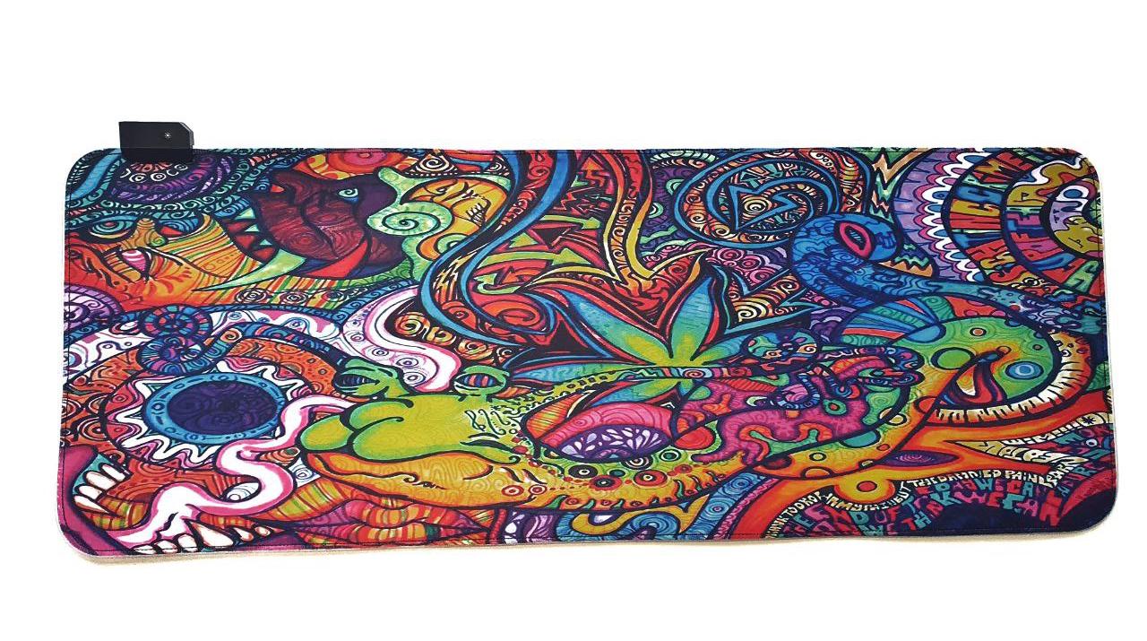 Коврик для мыши с подсветкой RGB Сolorful Figures №1 Speed 800x300x4 мм (80044)