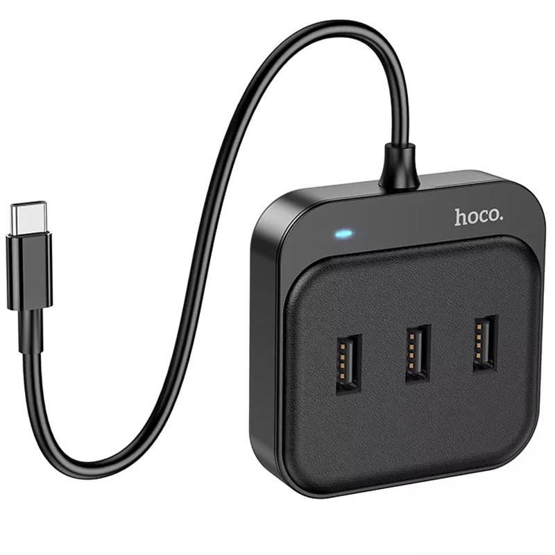 Перехідник HUB Hoco HB31 Easy 4-in-1 Type-C to USB3.0х4 0,2 м Чорний (00000062834_1) Перехідник HUB Hoco HB31 Easy 4-in-1 Type-C to USB3.0х4 0,2 м Чорний (00000062834_1)