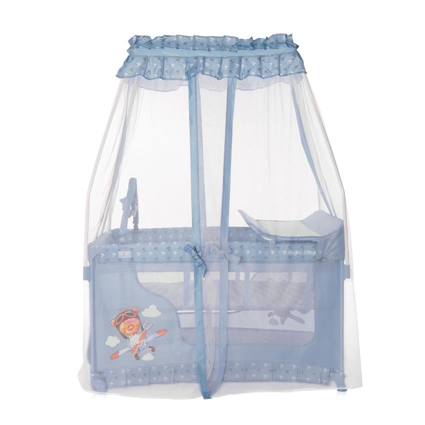 Ліжко - манеж з балдахіном Lorelli Magic Sleep Синій (10080482169) - фото 4 Ліжко - манеж з балдахіном Lorelli Magic Sleep Синій (10080482169) - фото 4