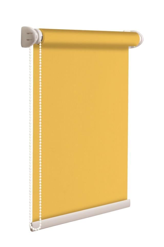 Ролета тканевая NewTex Лен LUX 25х165 см Желтый (858)