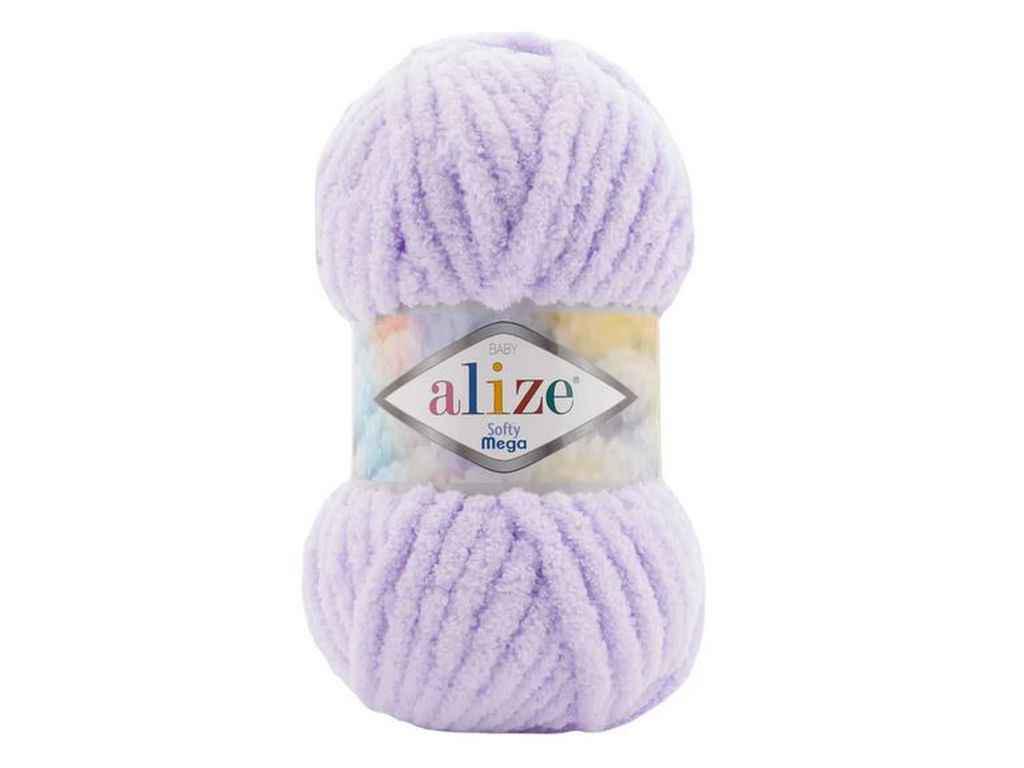 Пряжа Alize Softy Mega 100% микрополиэстер 100 г 70 м 5 шт. цвет 146 Сиреневый (969535)