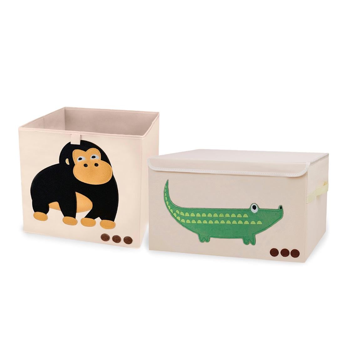 Набір коробів для дитячих речей Homax Мавпа та Крокодил складаних 2 шт. (CH-1114)