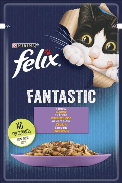 Корм для кошек влажный Felix Fantastic с ягненком в желе 85 г (1154/1)