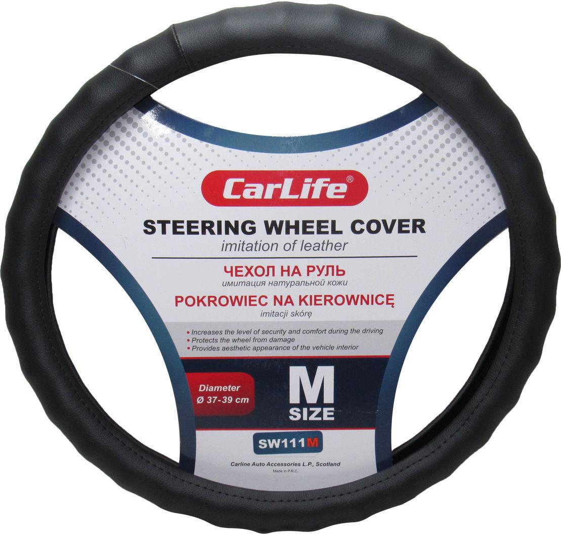 Чехол на руль CarLife M 37-39 см Черный (0345440) Чехол на руль CarLife M 37-39 см Черный (0345440)