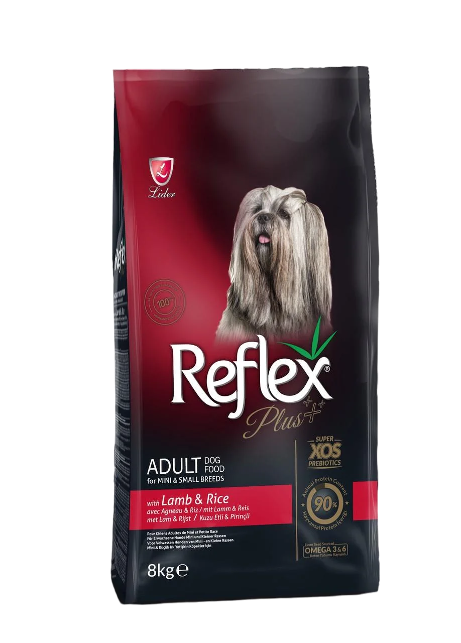 Корм сухий Reflex Plus Mini&Small Breeds Lamb з ягнятком для дорослих собак малих порід 8 кг (RFX-120)