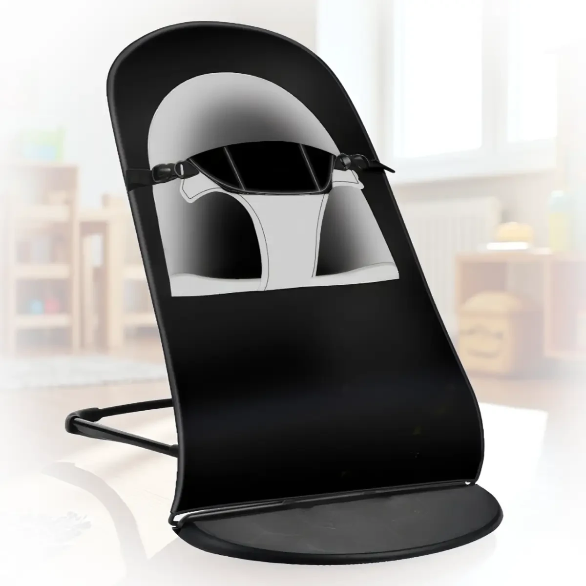 Дитячий шезлонг-крісло для новонароджених з регульованою спинкою та складною конструкцією (BH1636)