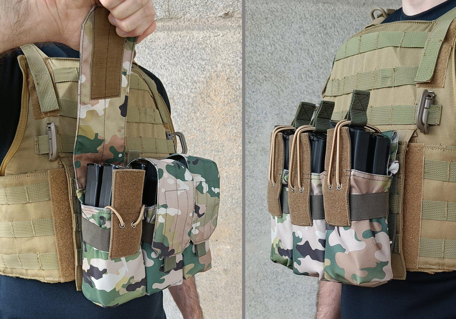 Подсумок АК/РПК тройной под 6 магазинов Мультикам (7365) - фото 3