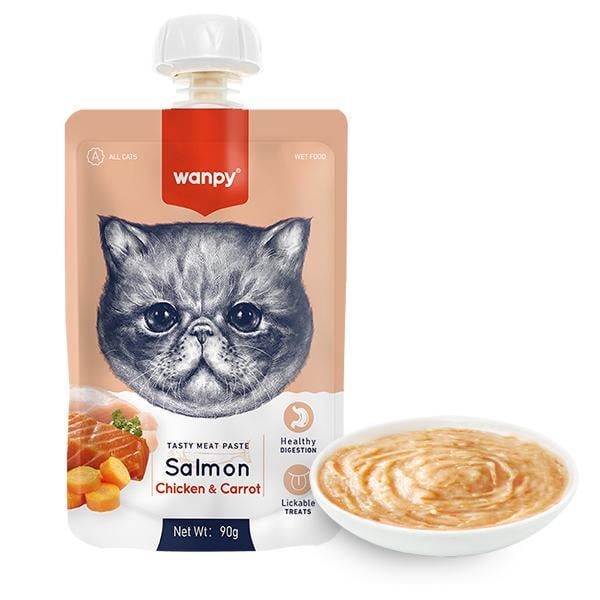Крем-суп Wanpy Salmon Chicken & Carrot 90 г Крем-суп Wanpy Salmon Chicken & Carrot 90 г