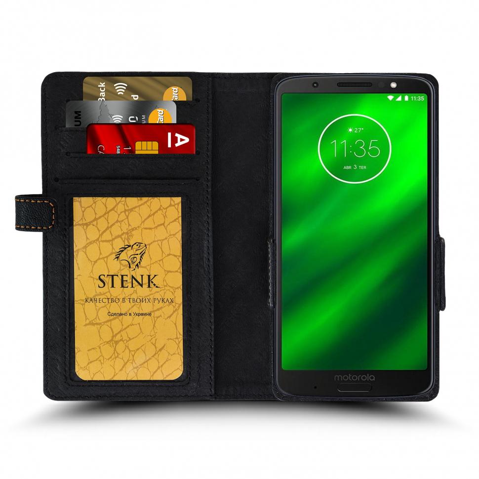 Чохол книжка Stenk Wallet для Motorola Moto G6 Plus Чорний (64146)