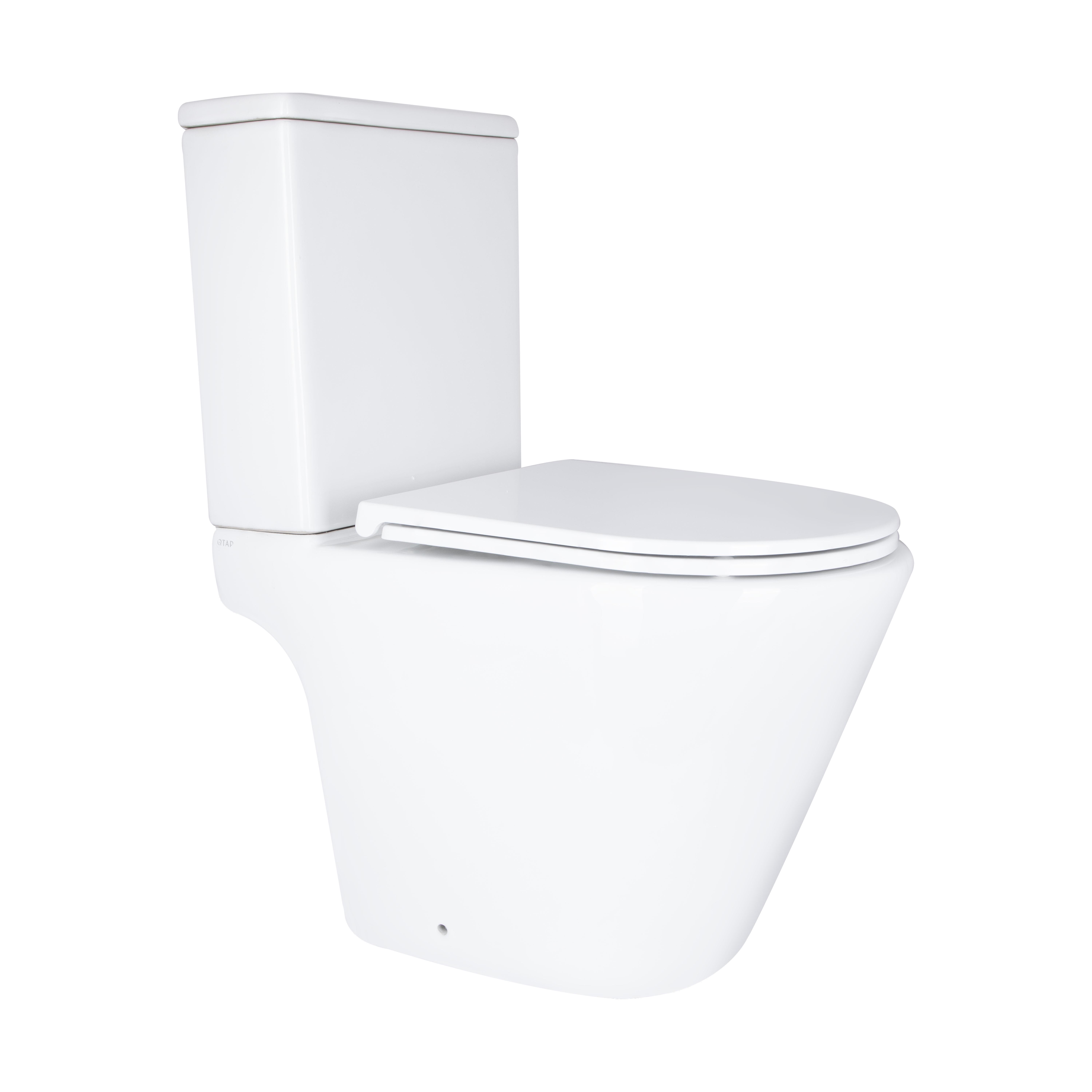 Напольный унитаз Qtap Dove Rimless безободочный с сиденьем Soft-close White (QT06228380BW (SD00052622)