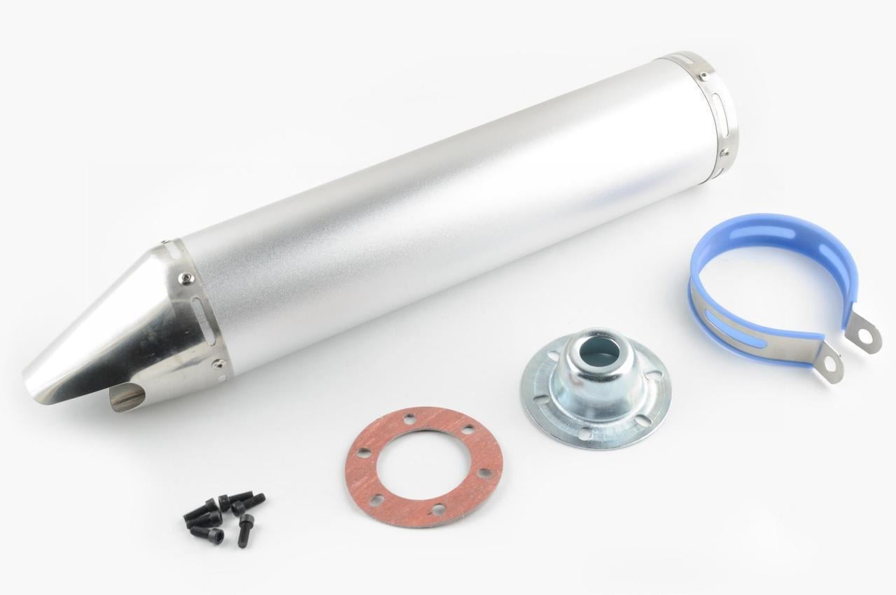 Глушитель тюнинг mod:3 420х100 мм/крепление Ø 78 мм Хром прямоток (2186972910)