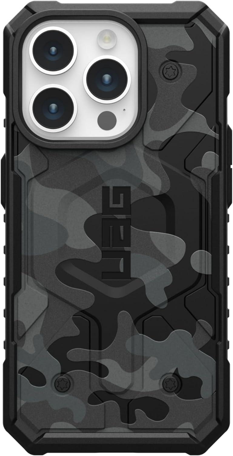 Чехол накладка для телефона UAG Pathfinder SE MagSafe Apple iPhone 15 Pro Черный камуфляж