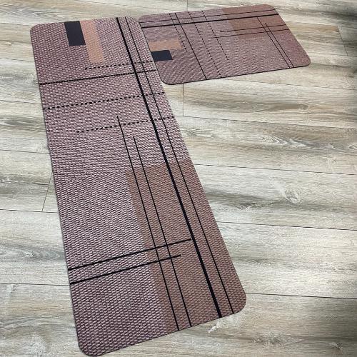 Набор ковриков для кухни/ванной Kitchen Lines 2в1 диатомитовый 160х50/80х50 см Коричневый (KD2Kitchen Lines160beige) - фото 5 Набор ковриков для кухни/ванной Kitchen Lines 2в1 диатомитовый 160х50/80х50 см Коричневый (KD2Kitchen Lines160beige) - фото 5