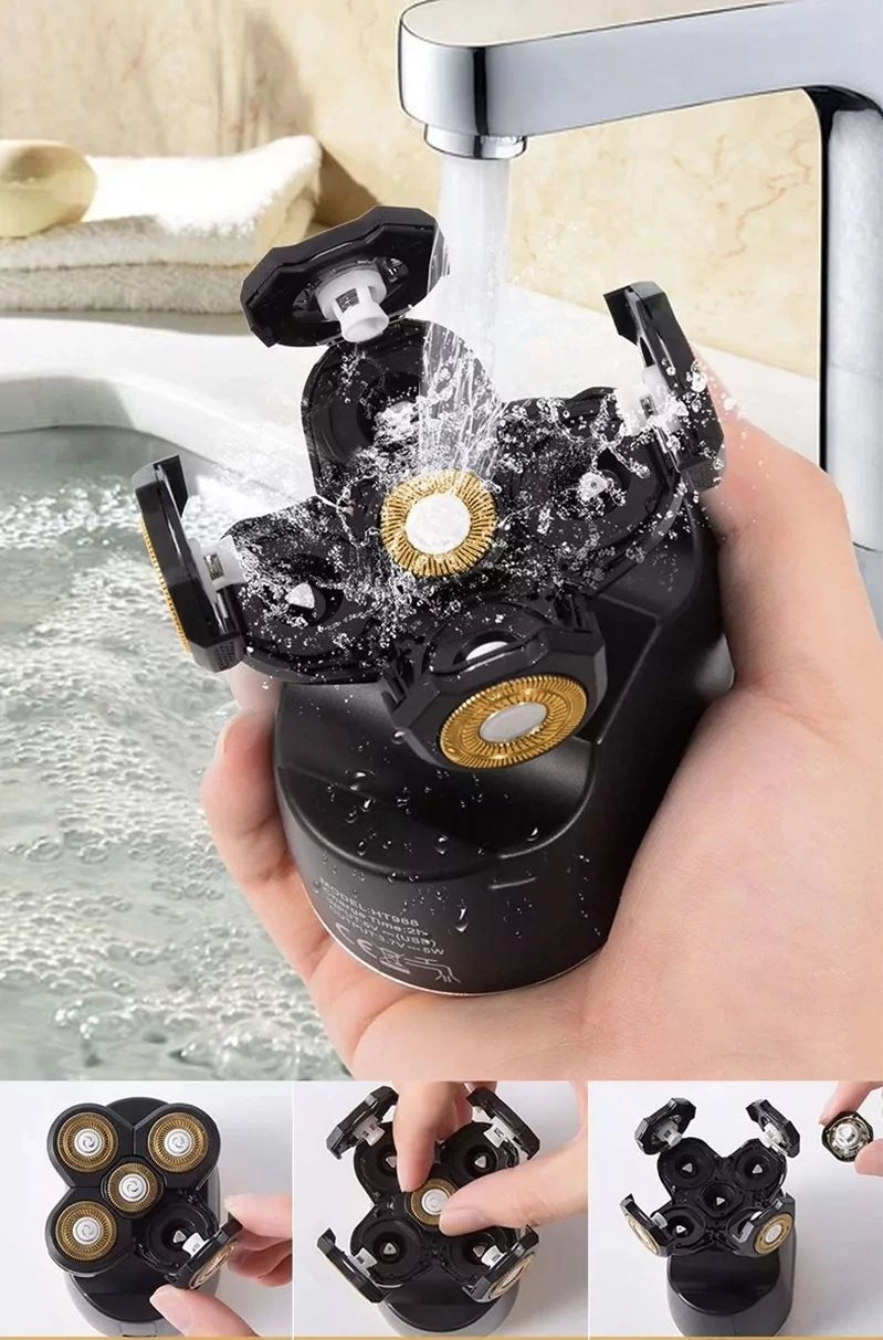 Електробритва чоловіча акумуляторна LK-9800 з насадками - фото 6