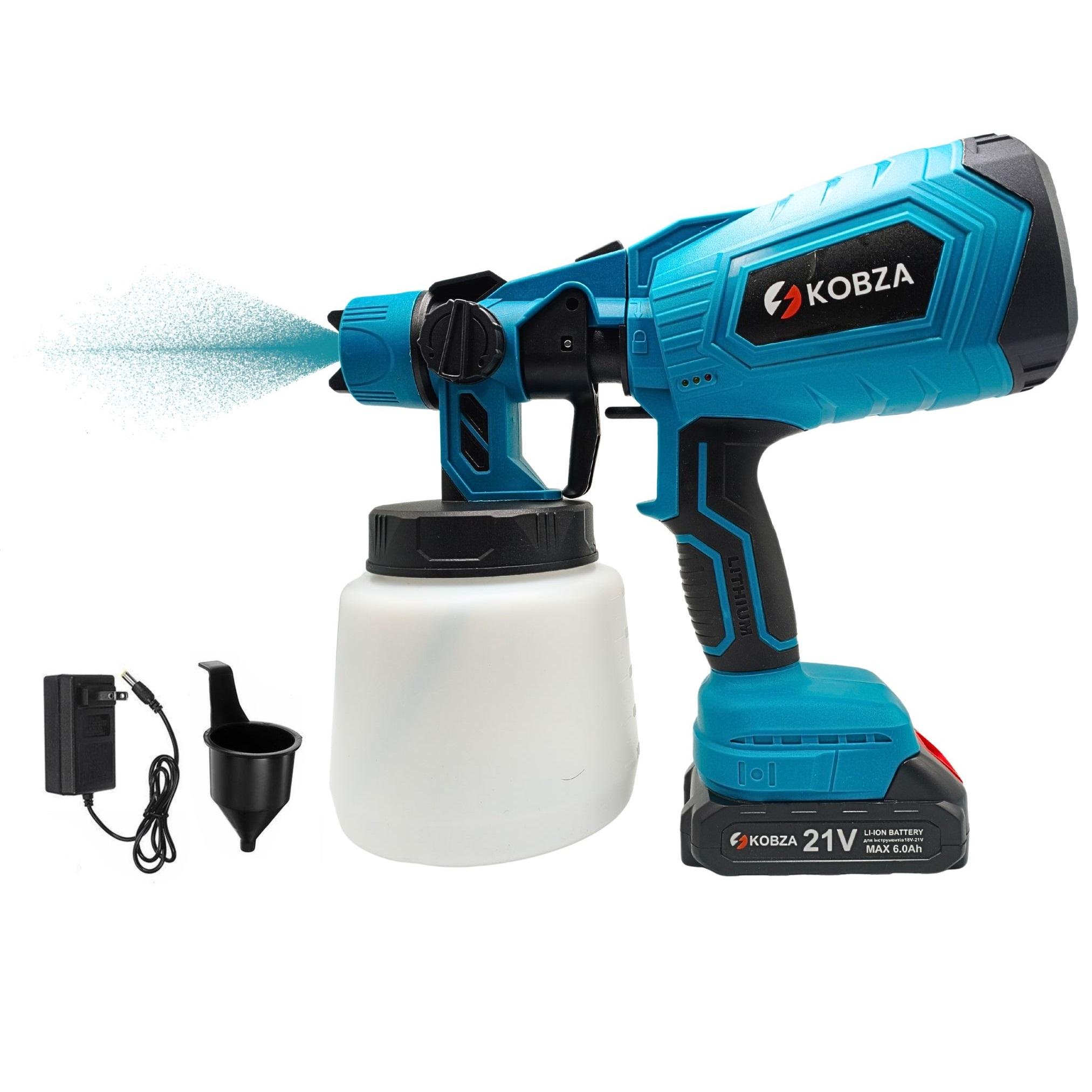 Аккумуляторный краскопульт KOBZA для краски (KRSAKU-1376)