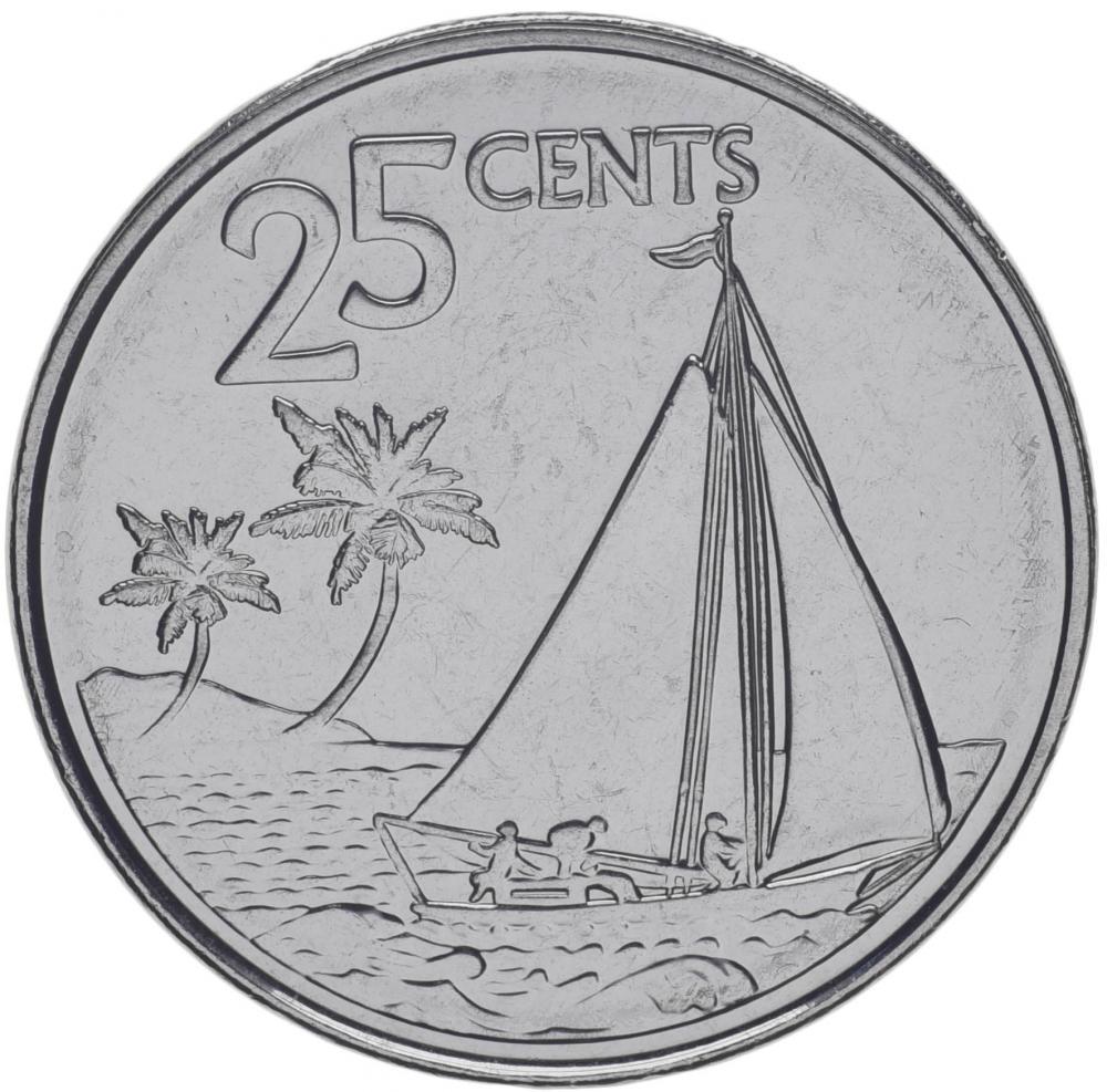 Коллекционная монета Багамы 25 центов 2015 UNC (KM#220)