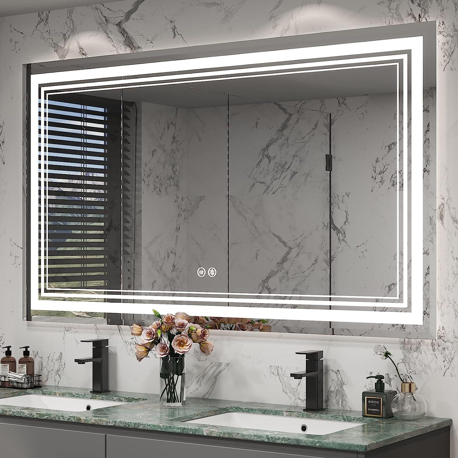 Зеркало Dim Dzerkal KORRO с LED-подсветкой/сенсорным управлением/подогревом 50х70 см (12334)