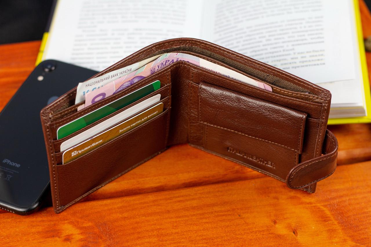 Портмоне мужское St Leather из натуральной кожи Коричневый (B104) - фото 8 Портмоне мужское St Leather из натуральной кожи Коричневый (B104) - фото 8