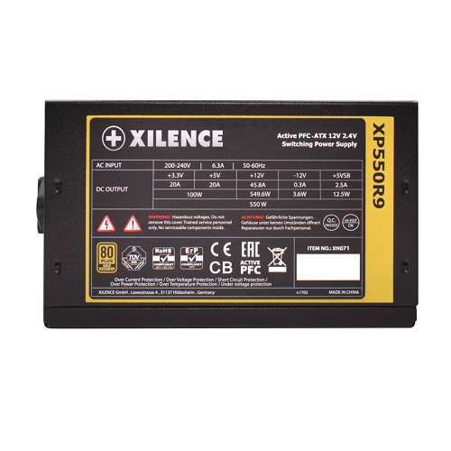 Блок питания Xilence XP550R9 550W Performance X 80 PLUS Gold 120 мм Retail Box (9614804) - фото 7