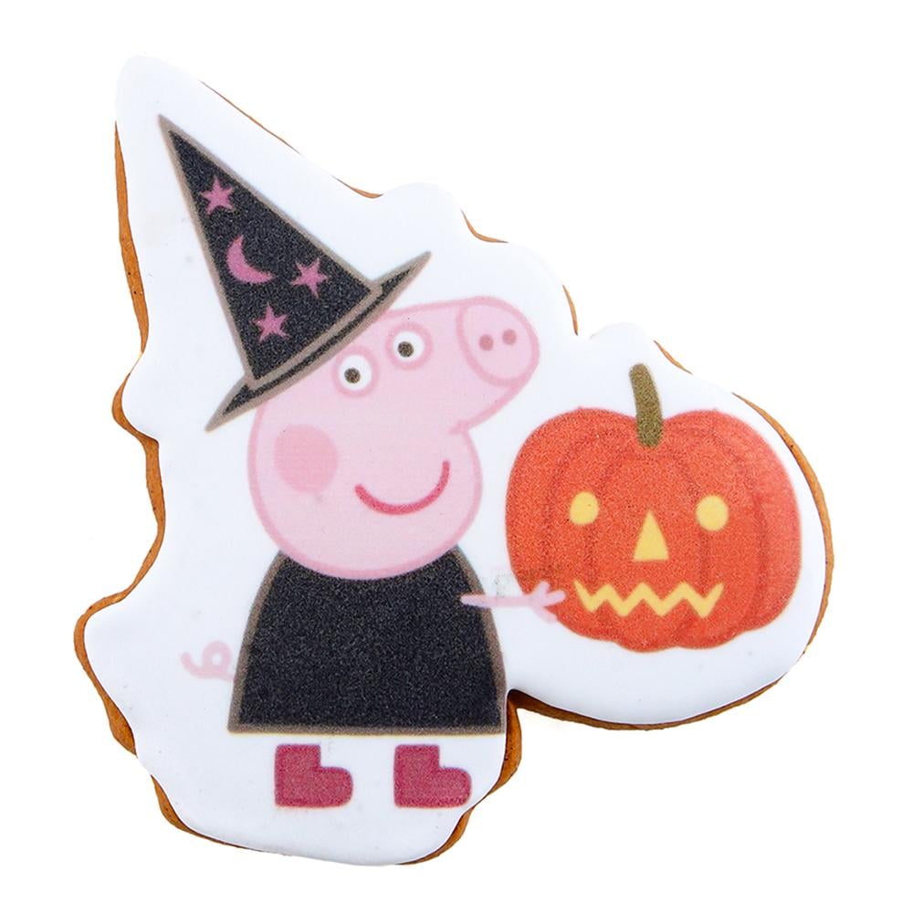 Пряник с принтом Крафт Печиво Хеллоуин Свинка Пеппа 45 г