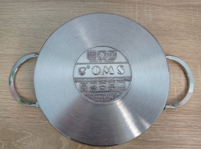 Каструля OMS з нержавіючої сталі з кришкою для газу і індукції 1 л (2008) - фото 2