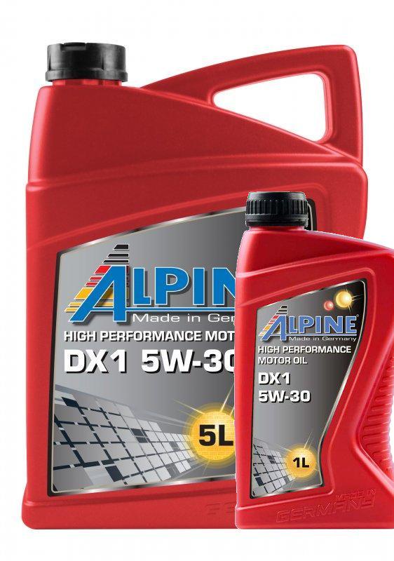 Моторное масло автомобильное Alpine DX1 5W-30 5 л/1 л 1665-5/1665-1 (104951)