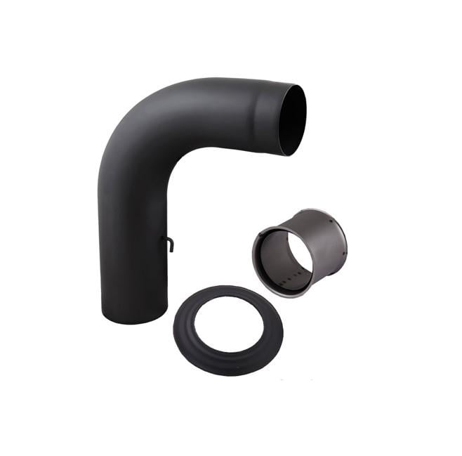 Дымоходный набор Parkanex стальной изогнутый ∅ 150 мм Черный (V0000000076)