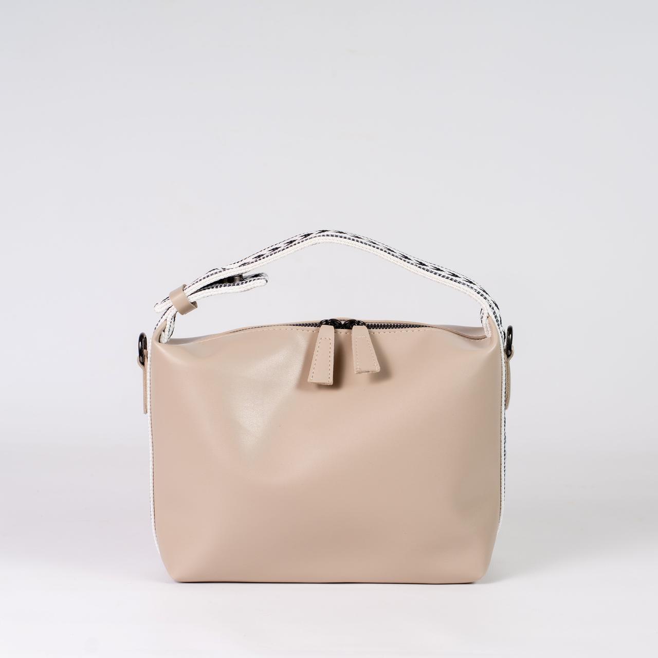 Сумка женская почтальон с длинным ремешком KVITUCHA № 53-24 Бежевый - фото 1