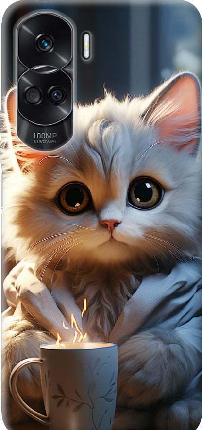 Чехол на Huawei Honor 90 Lite White cat (5646u-3131-42517)