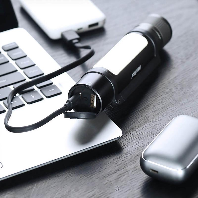 Ручной фонарь NexTool 6в1 с функцией повербанка 2600 mAh Черный (000577) - фото 7