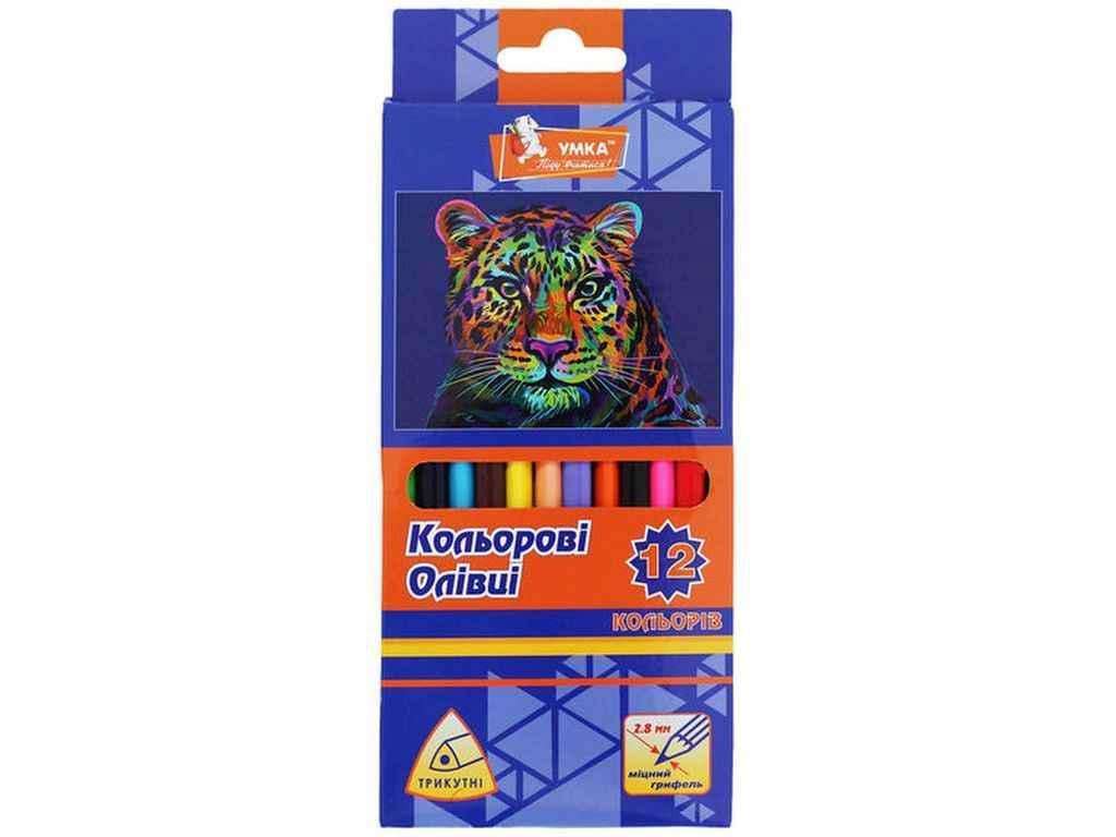 Карандаши цветные Умка 12 цветов Фауна ЦК42-21 (1049909)