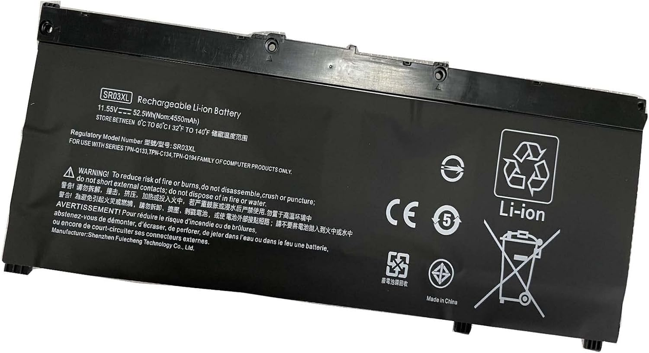 Аккумулятор SR03XL для HP Pavilion Gaming 15-CX и Envy x360 15/17 11,4V 52,5Wh Li-ion Premium (3012466887)
