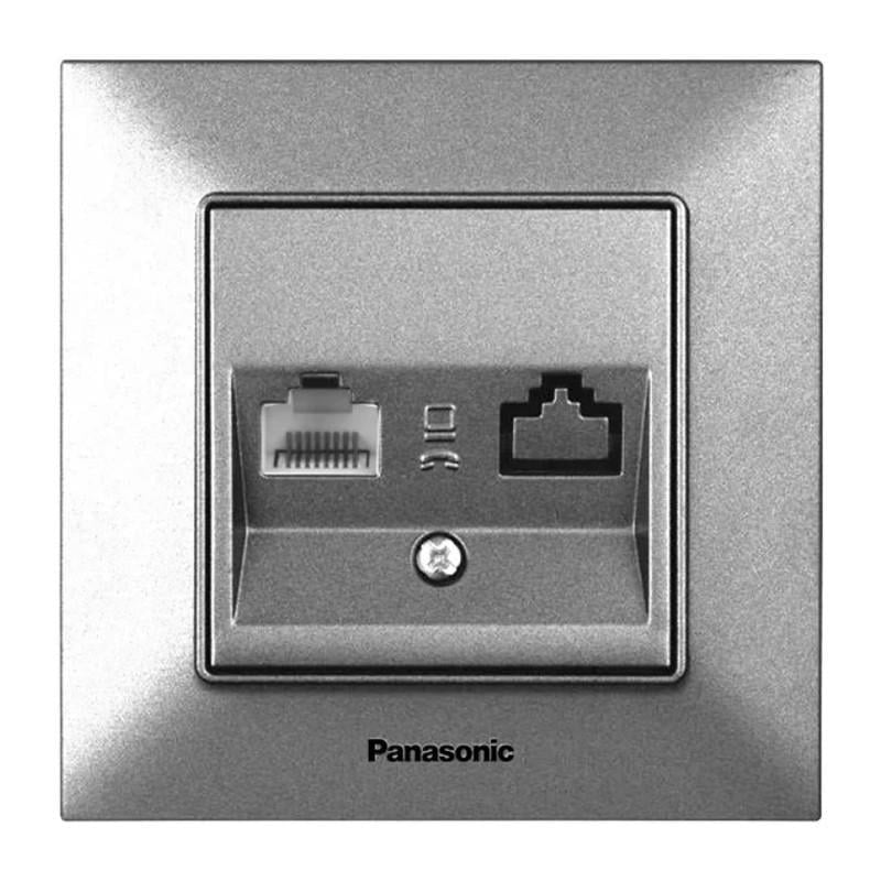 Розетка Panasonic Arkedia Slim одинарная компьютерная Серебряный (23831015) - фото 1 Розетка Panasonic Arkedia Slim одинарная компьютерная Серебряный (23831015) - фото 1