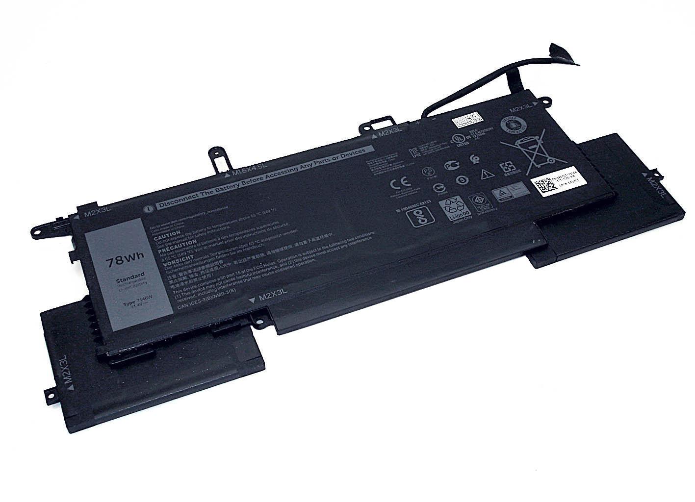 Аккумулятор для ноутбука Dell 7146W Latitude 7400 11,4 V 6500 mAh Black (074824)