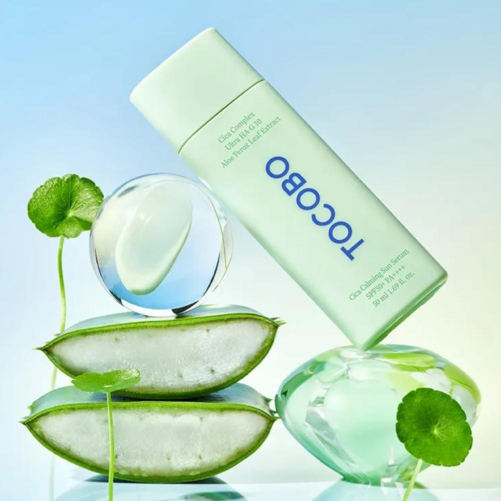 Сыворотка успокаивающая солнцезащитная Tocobo Cica Calming Sun Serum SPF50+ 50 мл - фото 3
